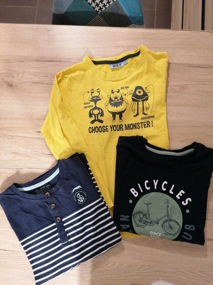 Lot tee shirt manches longues 10 ans