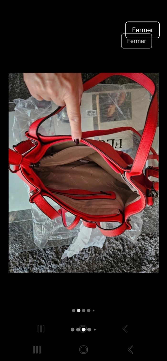Sac rouge neuf Flora& Co - photo numéro 3