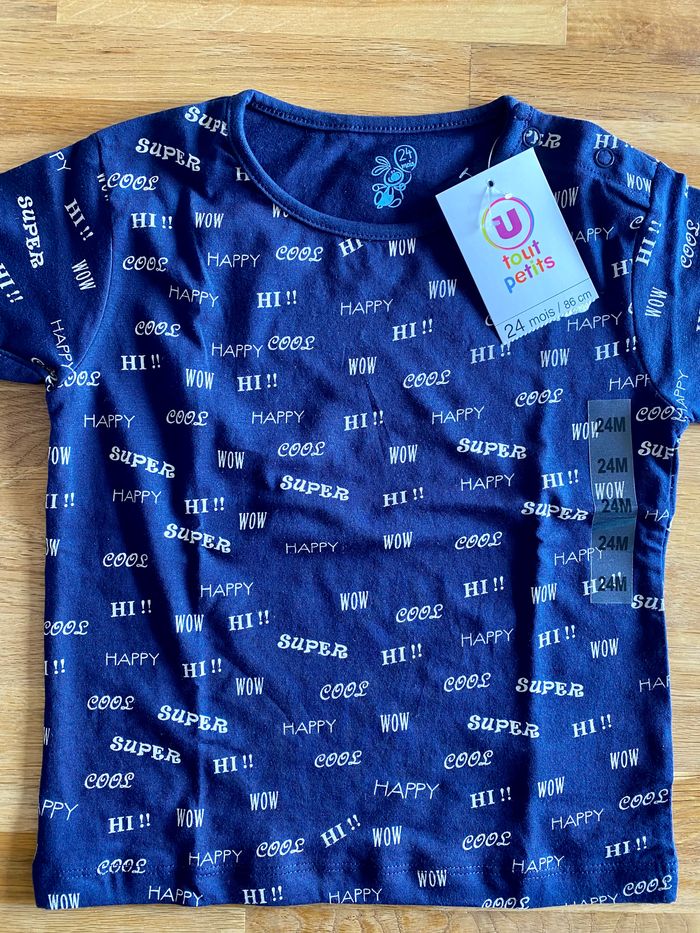 Lot de deux t-shirts neufs - 24 mois - photo numéro 4