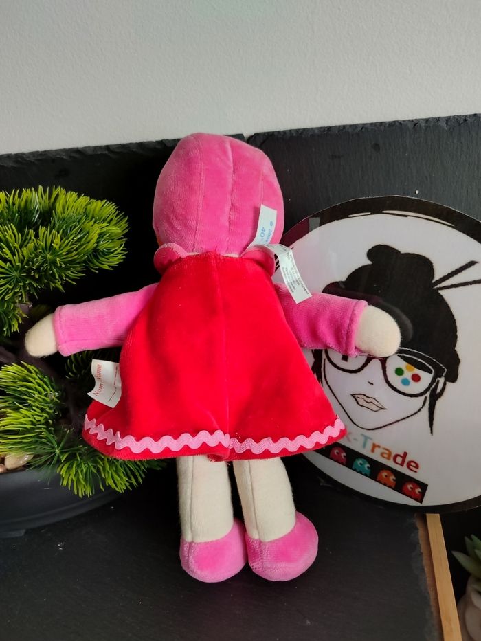 Corolle Mademoiselle Grenadine   poupée peluche doudou fille robe rouge rose orange 2004 - photo numéro 2