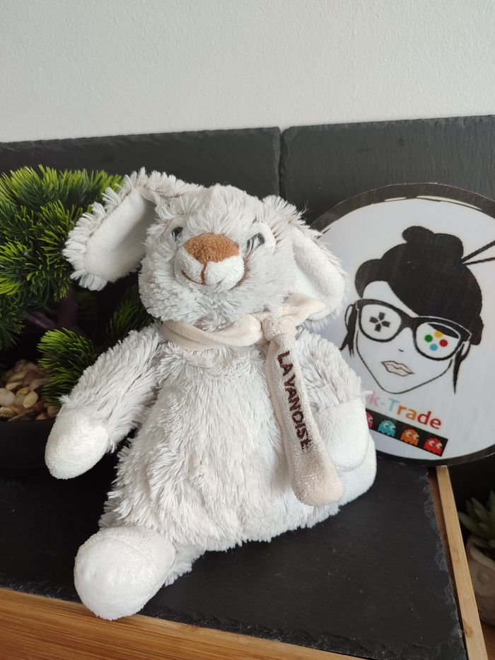 peluche lapin rodadou blanc gris écharpe la Vanoise pralognan marron Beige 3314