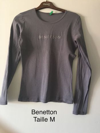 Pull gris Benetton Taille M