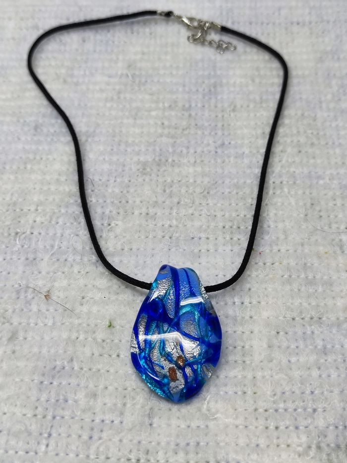 Collier langue multi-couleur de style Murano - photo numéro 2