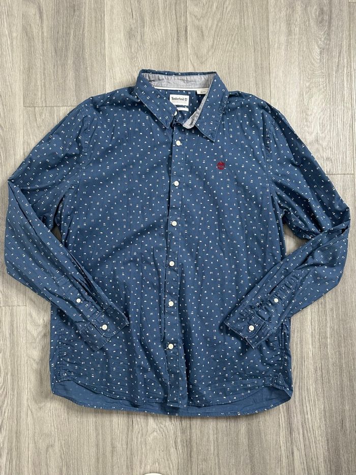 Chemise bariolée bleue marine Timberland TXL