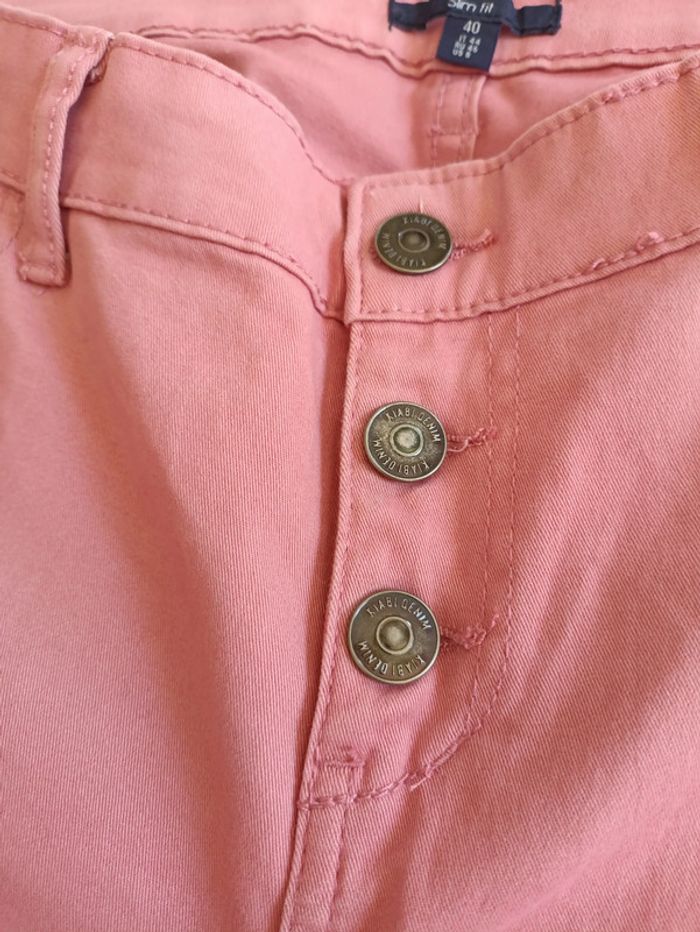 Jean rose slim fit taille haute – taille 40 cute kawaii vintage - photo numéro 2