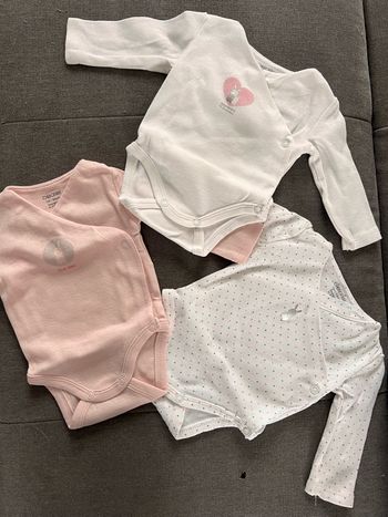 Lot de 3 bodies Obaibi - 1 mois