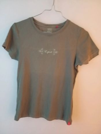 Tee shirt manches courtes kaki esprit taille M