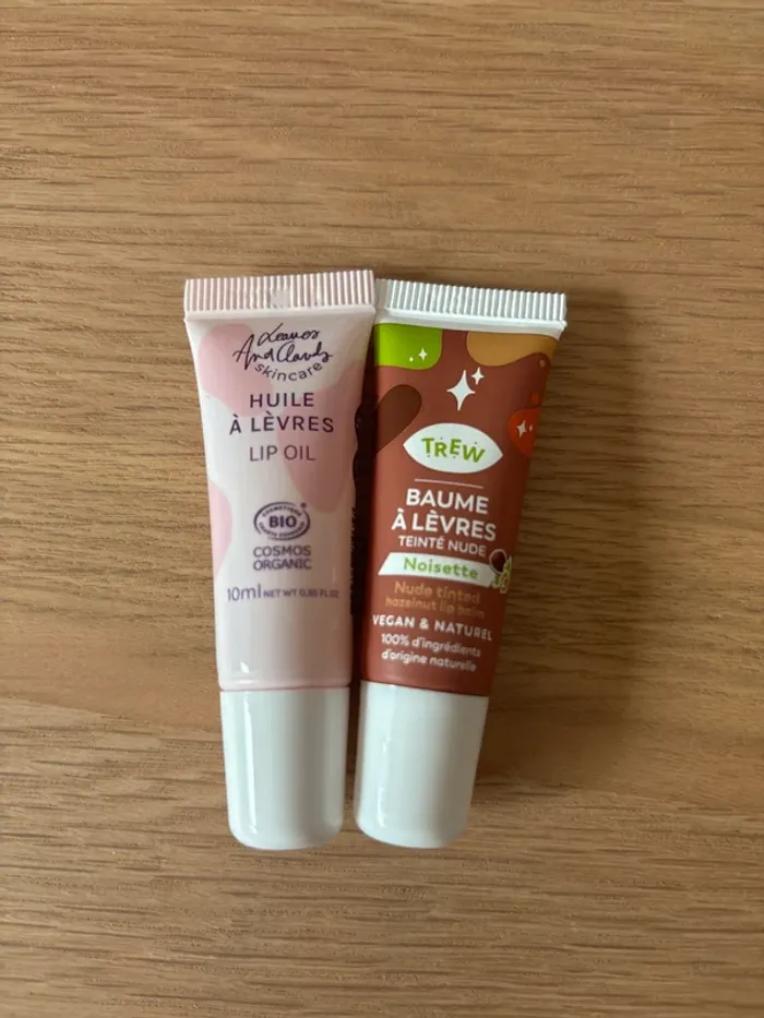 Lot 2 soins lèvres bio – Huile & Baume teinté