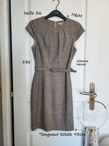Robe longue droit cintrée h&m taille 36