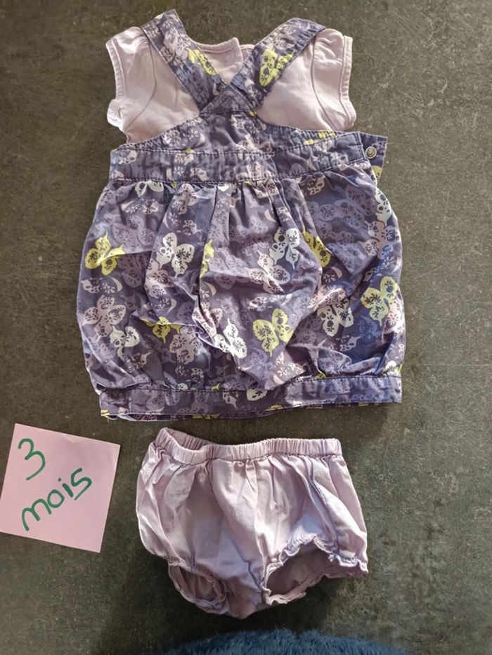 Ensemble été violet 3 mois - photo numéro 4