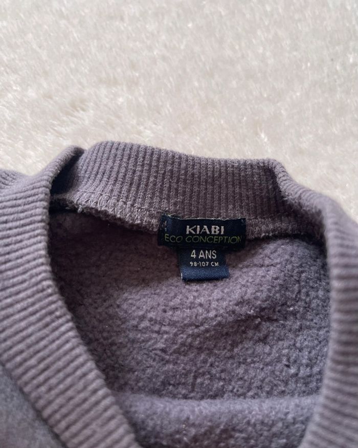 Robe sweat molletonné gris anthracite 4 ans - Kiabi - photo numéro 5