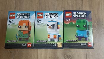 Lot LEGO BrickHeadz Minecraft 40624-40625-40626