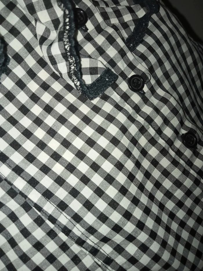 Chemise / top / blouse vichy et col jabot by Morgan taille 36 comme neuve - photo numéro 12