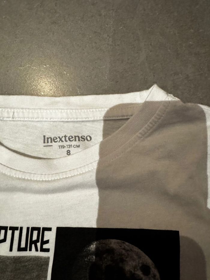T shirt manches longues - Inextenso - Space capture / Code 77222 / Mars - Blanc - 8 ans - photo numéro 2