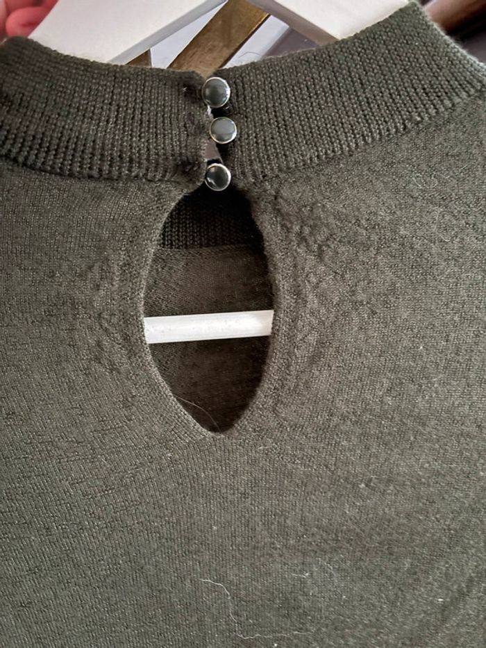 Pull laine mérinos Sezane Kaki - photo numéro 4