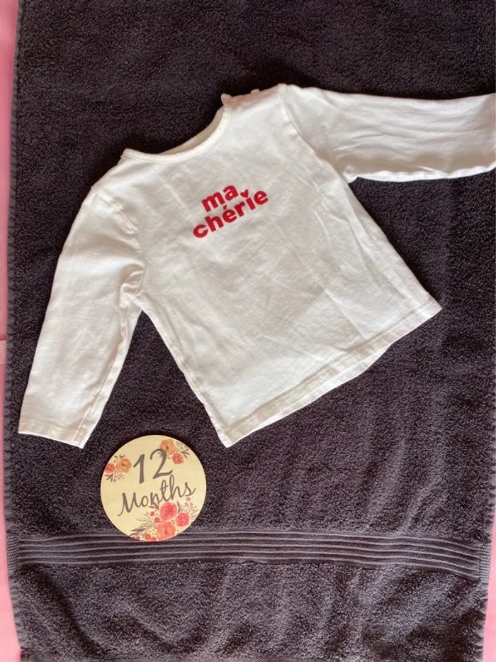 Tee shirt « ma chérie » Kiabi 12 mois