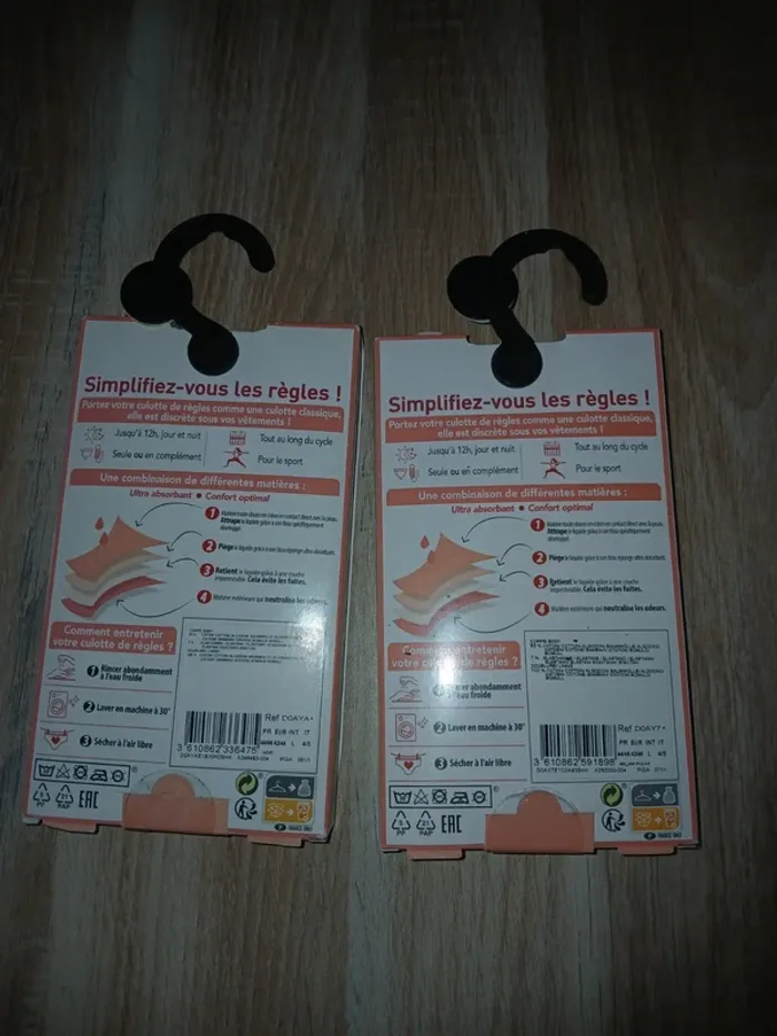 Lot de 2 culottes de règles DIM, T 44/46 - photo numéro 2