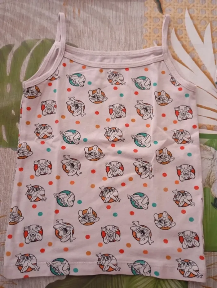 Lot de 10 maillots de corps à petites bretelles Tom et Jerry taille 98/104 - photo numéro 4