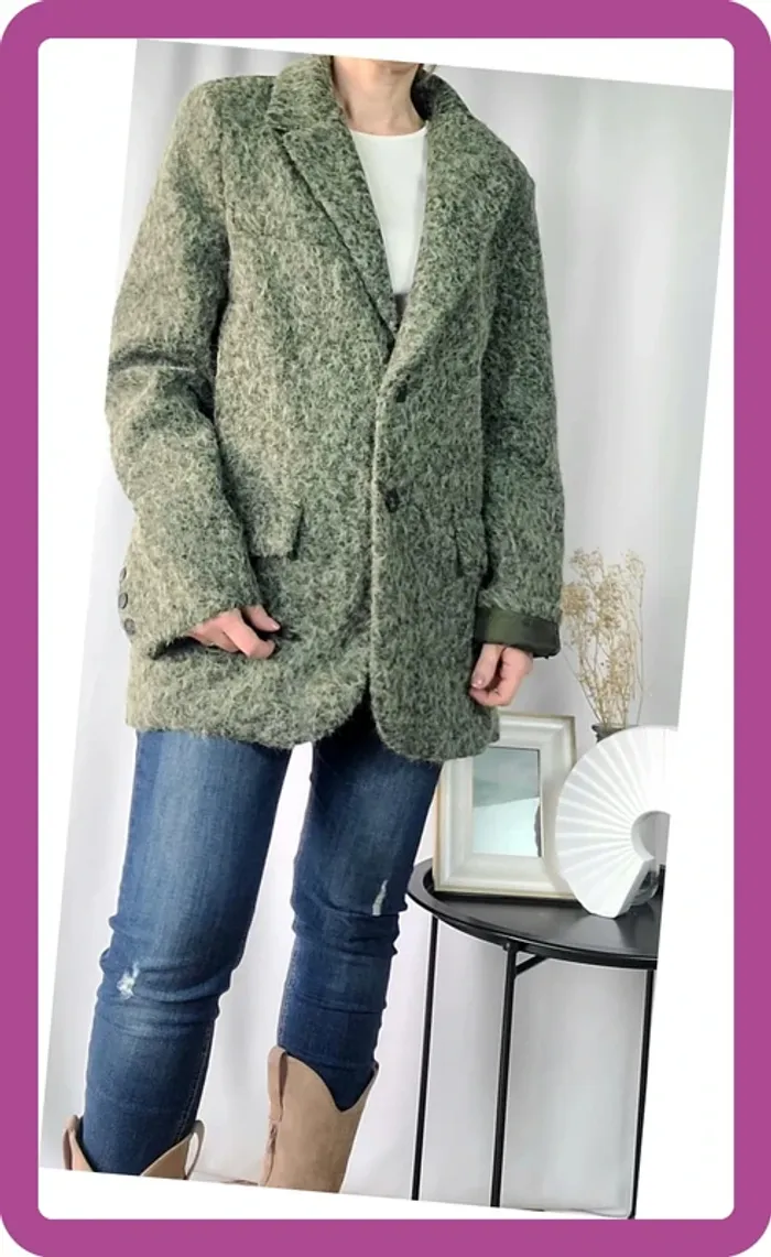 Blazer effet tissu brossé, neuf avec étiquette - photo numéro 2