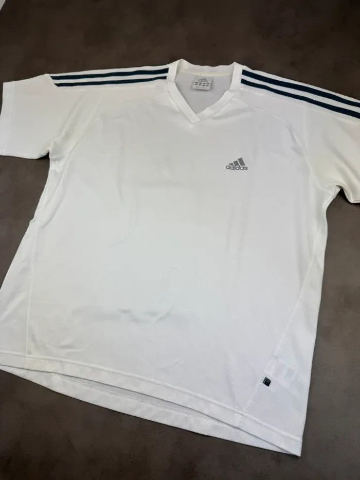 T-shirt Adidas Vintage 00’s Blanc Taille L - photo numéro 2