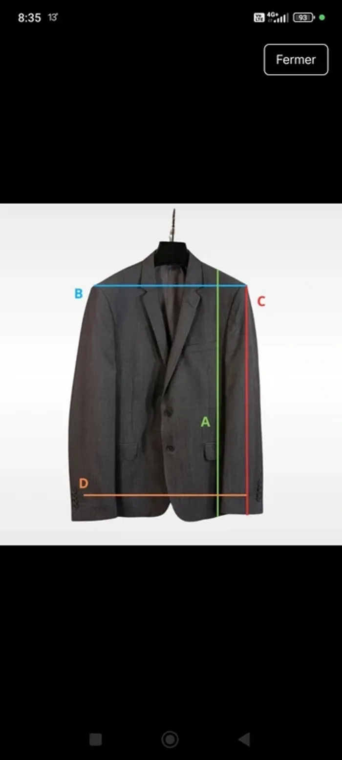 Veste de costume grise Travel Line - Taille 50 A495 - photo numéro 20