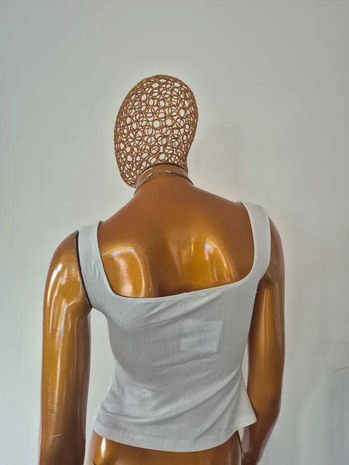 Débardeur Blanc Cassé Femme Taille M/38 - photo numéro 2
