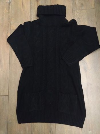 Robe pull noire neuve col roulé t 38