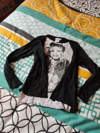 T-shirt manches longues avec effet gilet