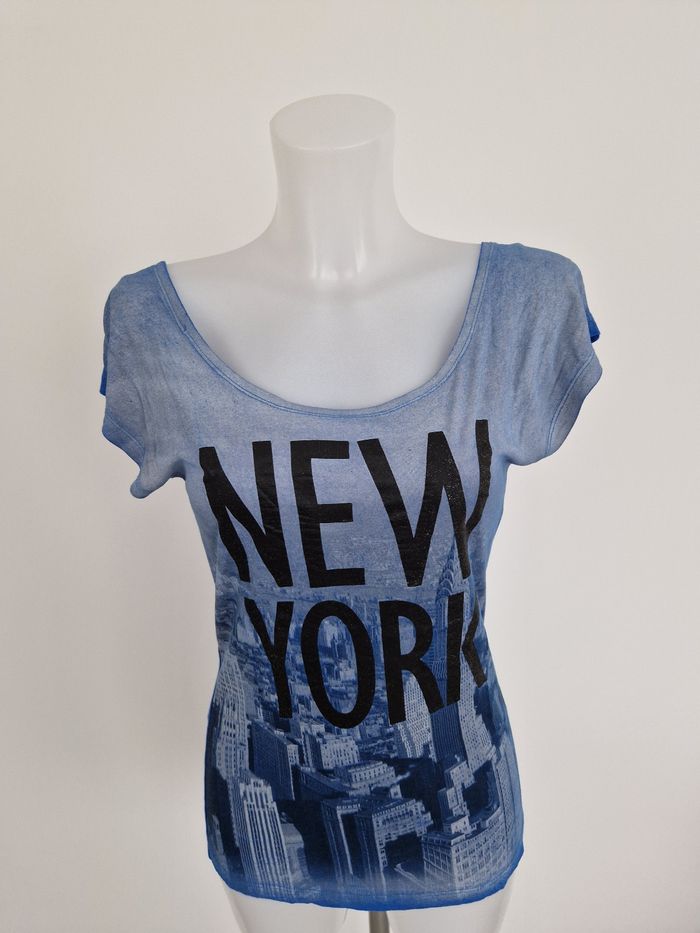 Haut bleu à inscription New York, Jennyfer - photo numéro 2