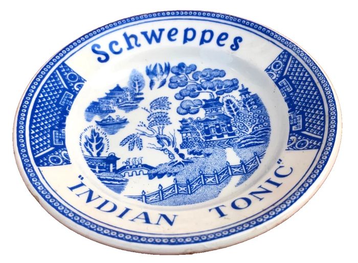 Années 1970 Coupelle / Ramasse-Monnaie Schweppes " Indian Tonic " Sarreguemines France - photo numéro 3