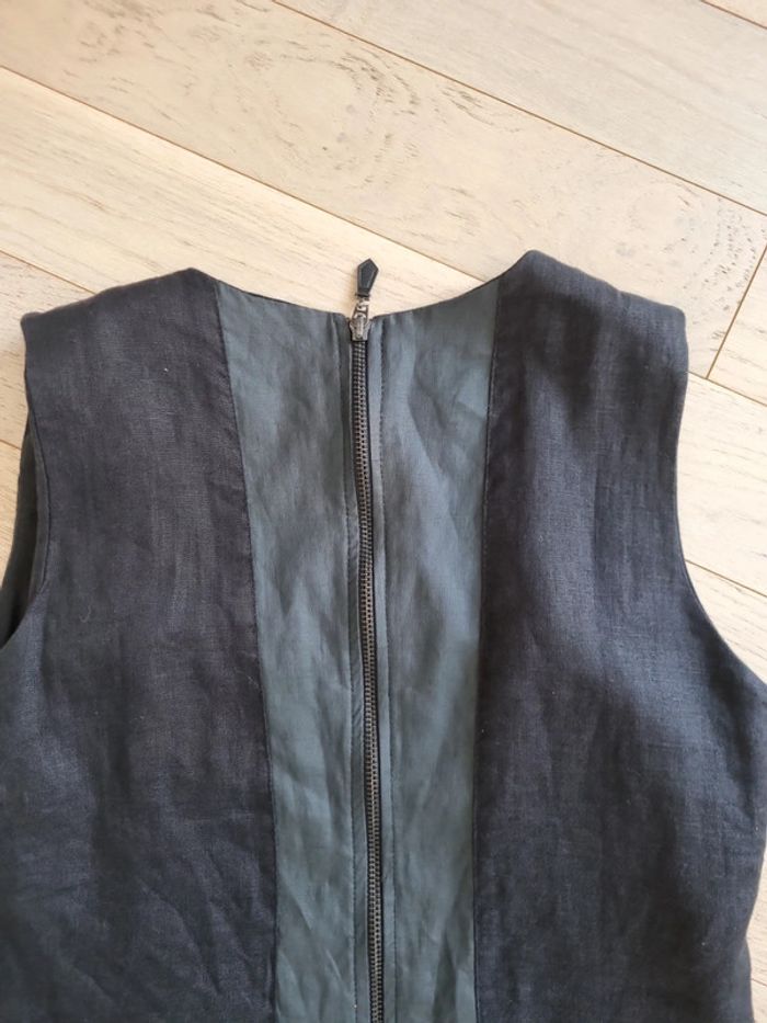 Robe noir lin et coton enduit 38 - photo numéro 11