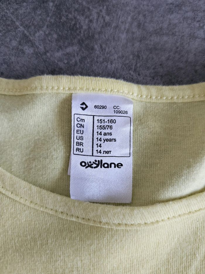 T-shirt à manches courtes fille - jaune clair - 14 ans - Domyos - photo numéro 2