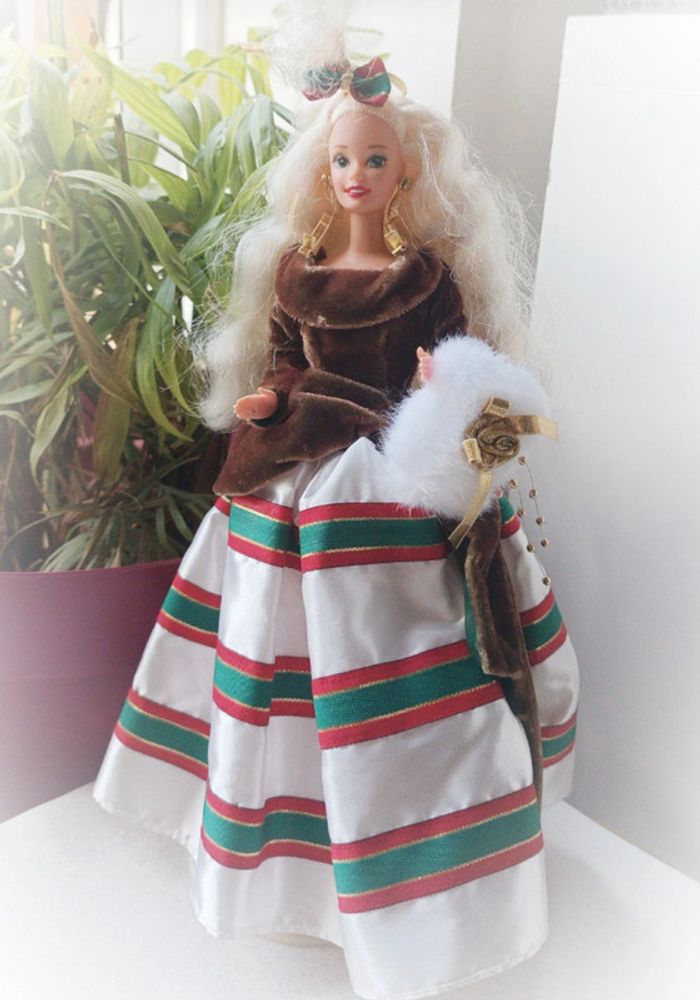 Barbie mattel poupée mannequin doll spécial édition vert green happy holiday 1994 gala vtg