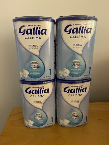 Lot de 4 boites de lait Gallia