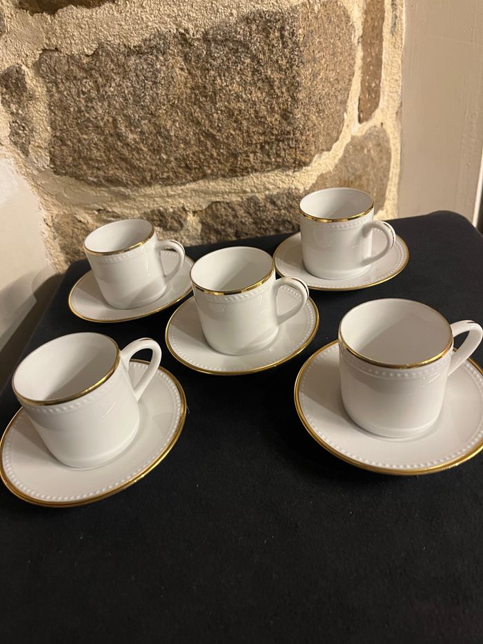 Lot de 5 tasses et 5 sous tasses à café Orialis - photo numéro 4