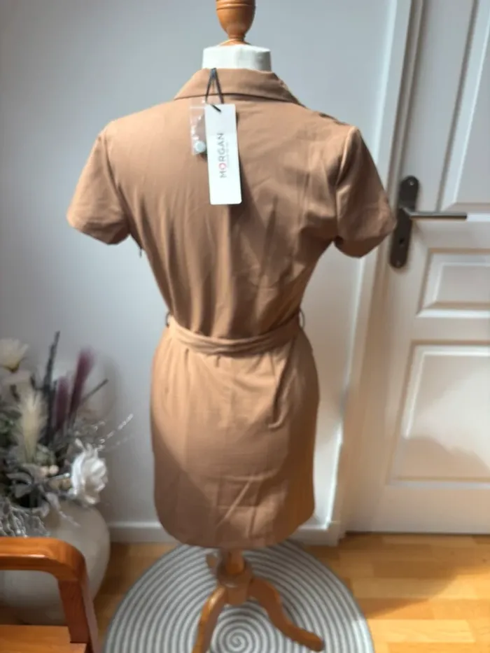 🤎 Robe camel style saharienne – Morgan – T36 Neuve avec étiquette - photo numéro 9