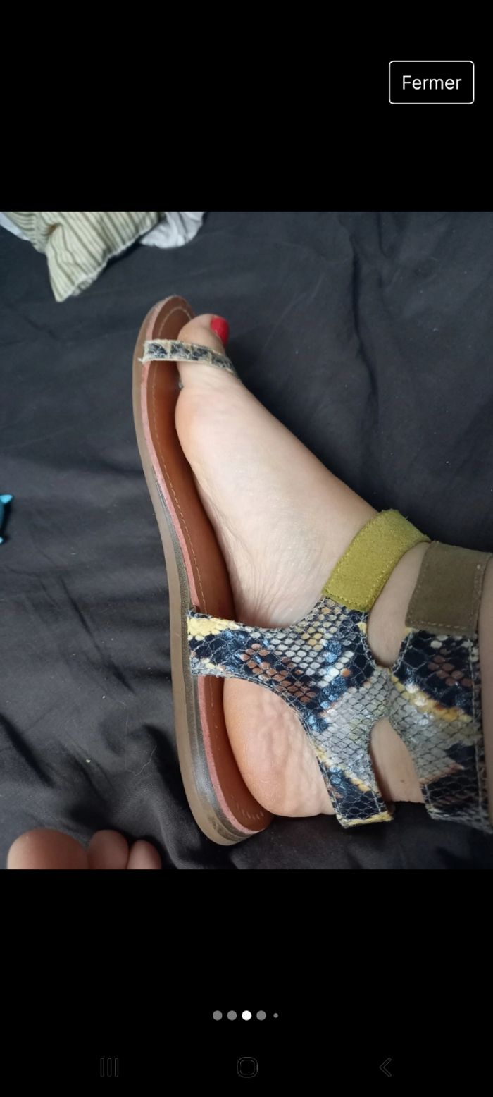 tropeziennes cuir serpent - photo numéro 5