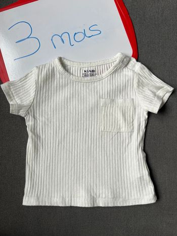 Teeshirt blanc 3 mois Kiabi