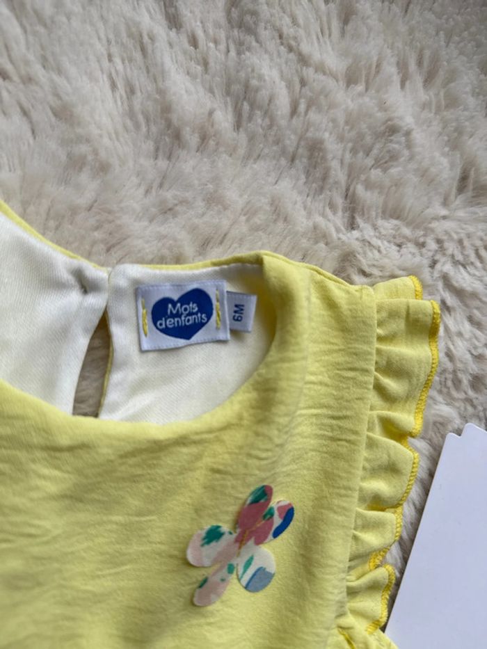 Robe à voile légère mots d'enfants 6 mois fleuri - photo numéro 2