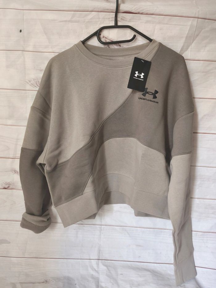 Sweat taupe molletonné - photo numéro 3