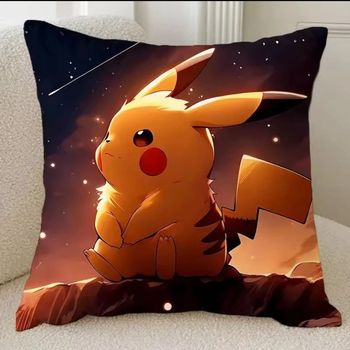 Housse d’oreiller 50x50 neuve - Pikachu coucher de soleil 🌅