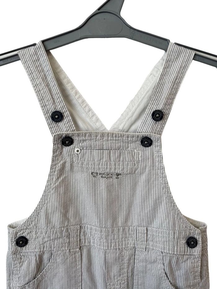 Salopette légère rayée gris et blanc - Sergent Major 12 mois (74cm) - photo numéro 2