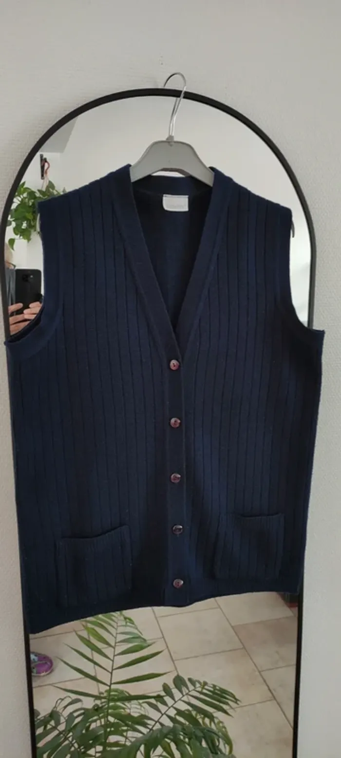 Gilet cardigan sans manche La Blanche Porte 42/44