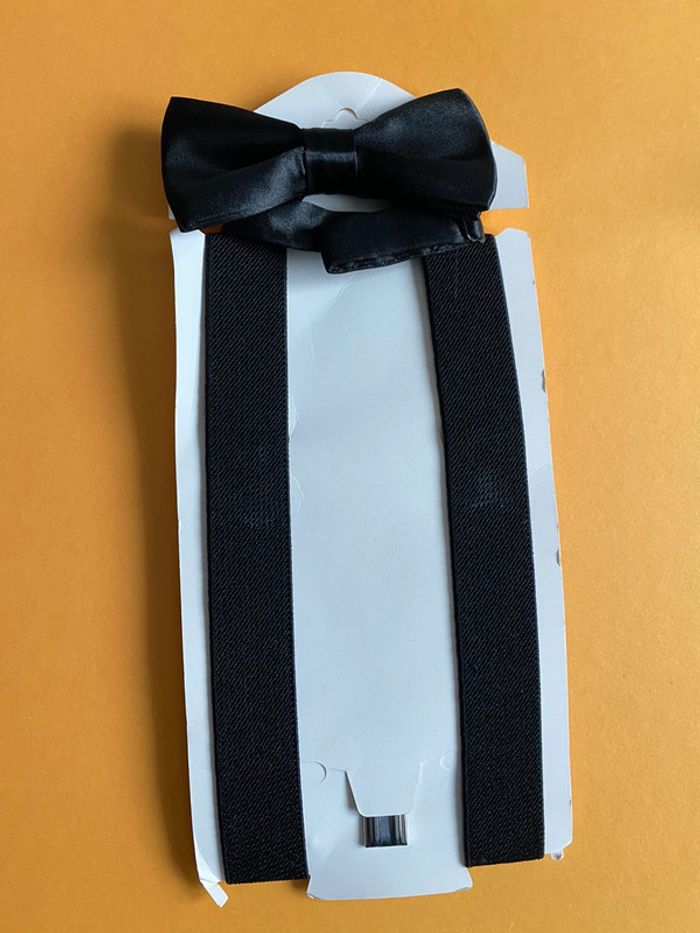 Ensemble bretelles et noeud papillon noir - photo numéro 2