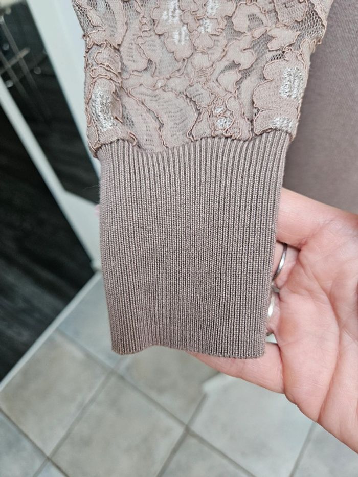 Robe croisée marron taille M - photo numéro 3