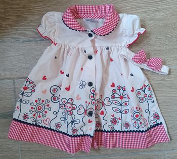 Robe 6/9 mois + bandeau
