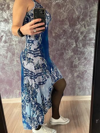 Superbe robe 2 longueurs bleue