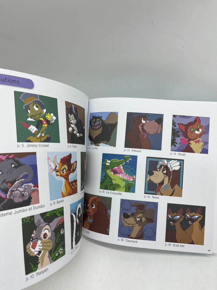 Livre d’activités Coloriages Mosaic Carrés mystères à colorier portraits de Héros Disney modèles Animaux Neuf - photo numéro 4