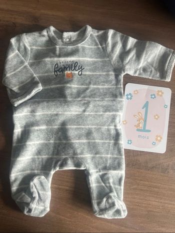 Pyjama velours 1 mois