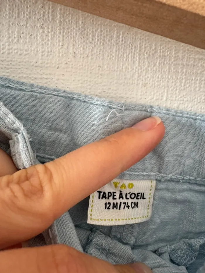 Pantalon effet lin - taille 12 mois 🌼 - photo numéro 2
